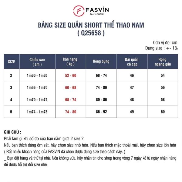 Quần Short Thể Thao Nam FASVIN Q25658