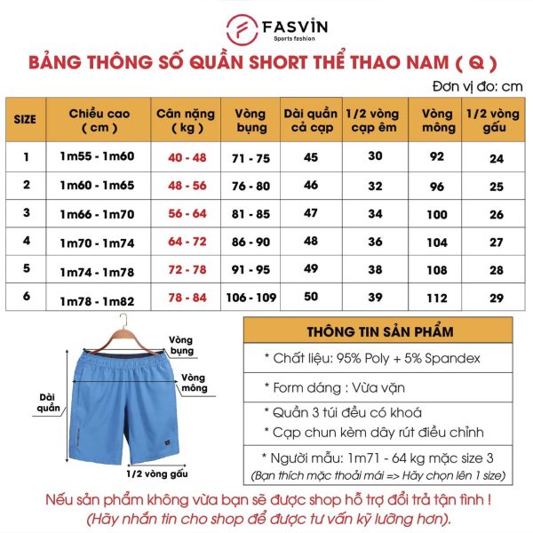 Quần Short Vải Gió Nam FASVIN Q23556
