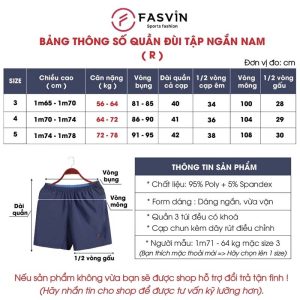 Quần Short Vải Gió Nam FASVIN R21448