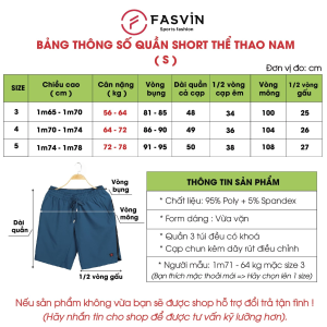 Quần Short Vải Gió Nam FASVIN S22492